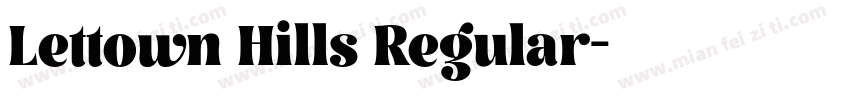 Lettown Hills Regular字体转换